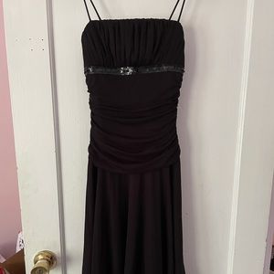 Black spaghetti strap dress